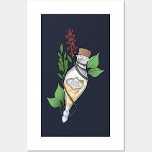 Luck in a Bottle - Yellow Posters and Art